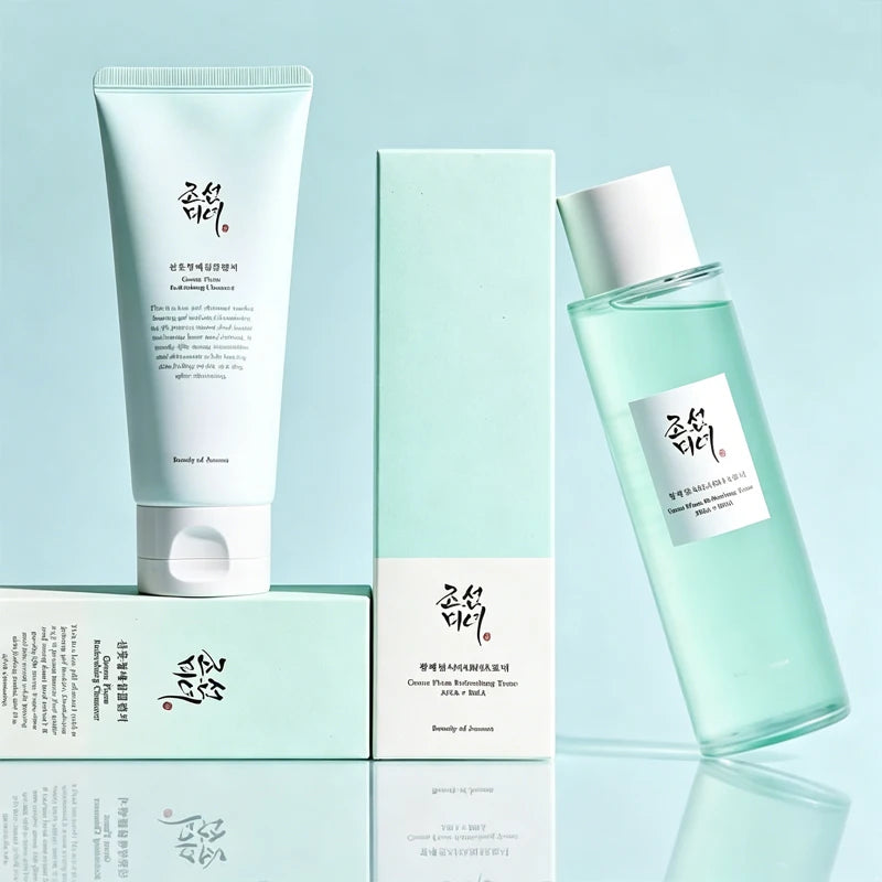Beauty of Joseon Skincare Set – Cleanser, Toner, Essence & Rice Probiotic Sunscreen SPF50+